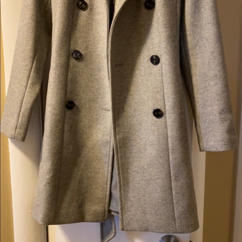Gray Coat Wool Blend Express Very Nice - Picture 3 of 7